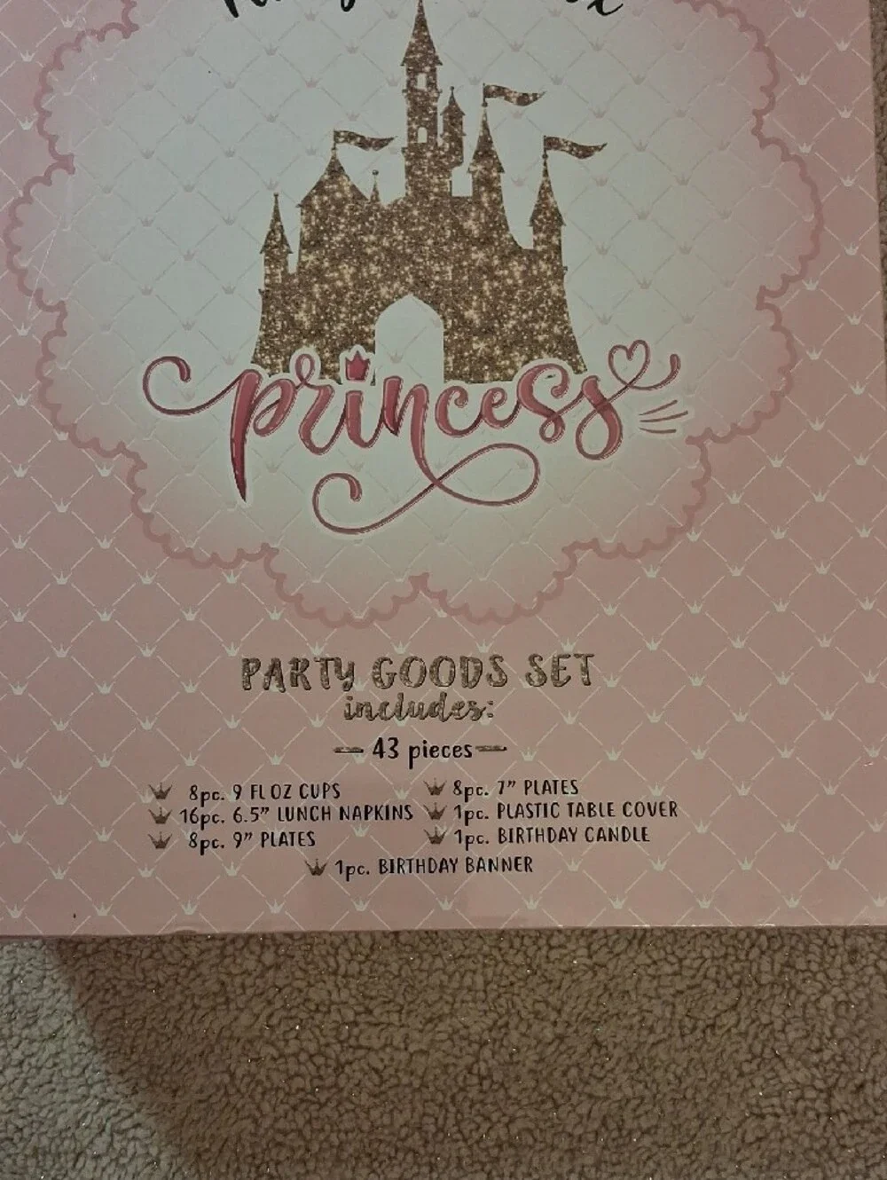 Party in a Box Princess Party Set - Pink and Gold